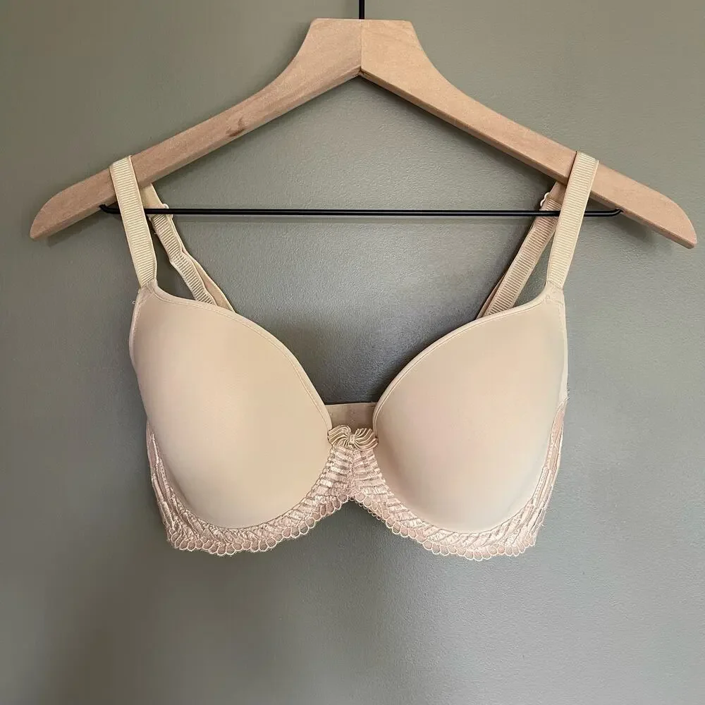 WACOAL La Femme Underwire T-Shirt Bra‎ Sand Size 30DDD Nude Tan Comfortable Lace